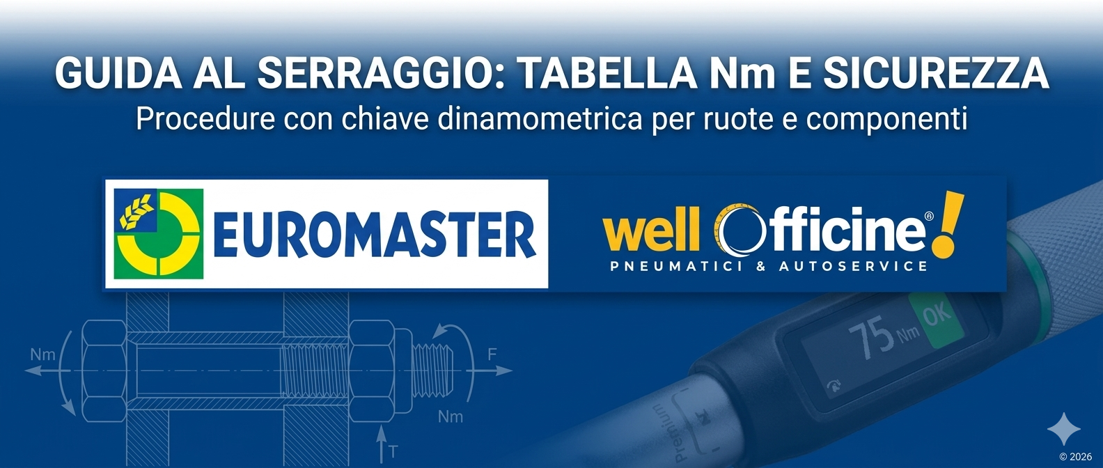 Tabella serraggio bulloni con chiave dinamometrica